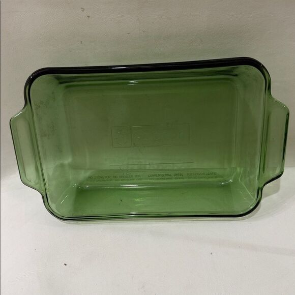 Anchor Hocking Other - Anchor Hocking Forest Green Glass Bakeware Vintage 6 X 9 In 1 Qt Oven Microwave